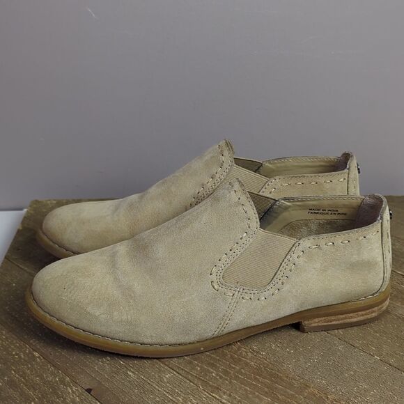 Hush puppies Chardon slip on suede shoes Chino Tan suede - Picture 4 of 9